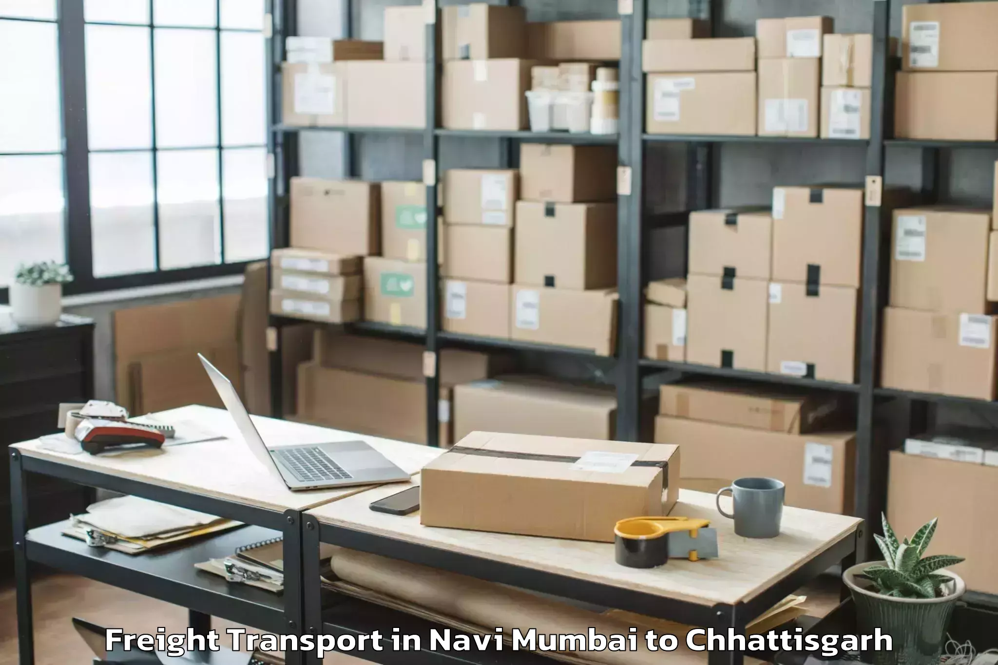 Hassle-Free Navi Mumbai to Dantewada Freight Transport